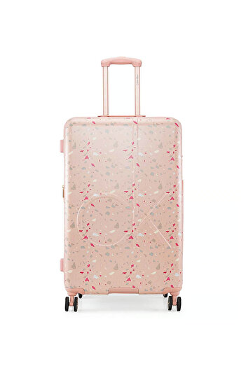 Calvin Klein Terrazzo Island Hardside Trolley Bag with 4 Spinner Wheels, ABS+PC Case Luggage with TSA Lock