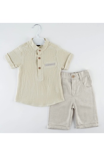 Mc Emirix Kids Wear Judge Collar Fleet Shirt