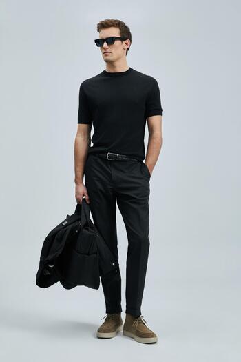 Lufian 111090097 Spear Men's Cotton Short Sleeve Sweater