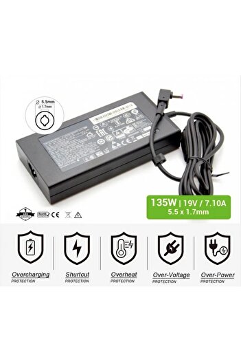 ACER 19.5v 6.92a 135w Adp-135nb Uyumlu Şarj Adaptörü (5.5*1.7mm)