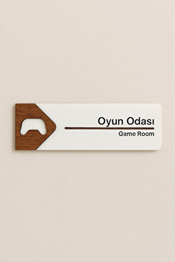 Lucena Oyun Odası Ofis Oda Kapı İsimliği Yönlendirme Tabelası Levhası Kişiselleştirilebilir