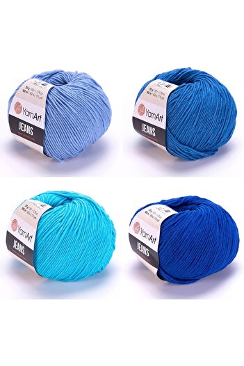 Yarnart 4 τεμάχια τζιν (15 - 16 - 33 - 47) Μικτό χρώμα Amigurumi πλεξίματος νήμα