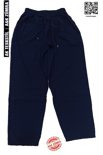 A&K ZÜMRA Linen Look Hambez Large Size Trousers