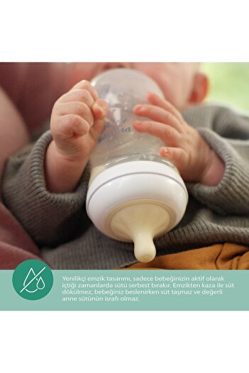 Philips Avent Natural Response Doğal Tepkili Pp 2'li Biberon Seti, 125ml, 0 Ay & 260ml, 3 Ay - Cam Değildir.