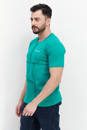 Nicce Men Crew Neck Short Sleeve Plain T Shirt, Green