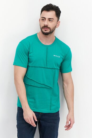 Nicce Men Crew Neck Short Sleeve Plain T Shirt, Green