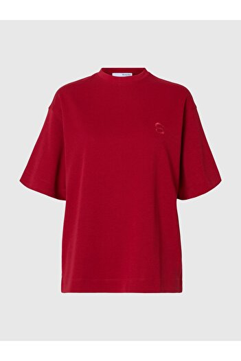 Selected Femme T-Shirt Besticktes Relaxed Fit