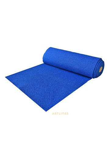 sska Curly Door Front Outdoor Mat / Thickness: 14 Mm. / En: 1.20 M. - Height: 3 Meters / Blue