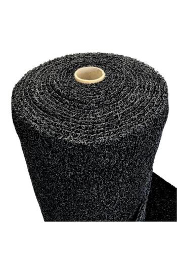 sska Curly Door Front Outdoor Mat / Thickness: 14 Mm. / En: 1.20 M. - Height: 1 Meter / Black