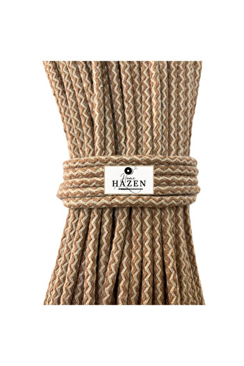 Hazen Home Κορδόνι Βαμβακερό 6-7 mm 45-50 μέτρα 1 Kg Κορδόνι Καλάθι Σουπλά Τσάντα - Δίχρωμο Ιούτα-ταμπά