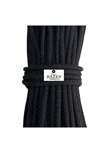 Hazen Home Κορδόνι Βαμβακερό 6-7 mm 45-50 μέτρα 1 Kg Κορδόνι Καλάθι Σουπλά Τσάντα – Μαύρο