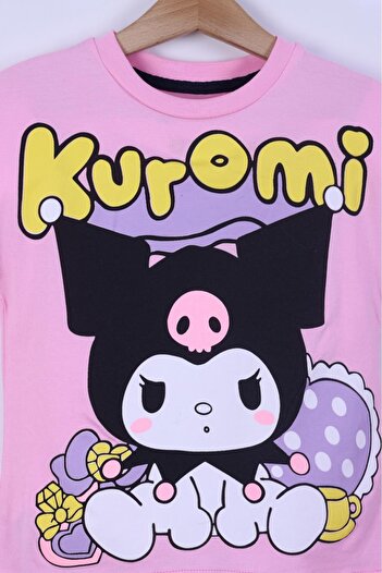 EXTRAÇARŞI Character Printed Girl's T-Shirt Shorts Suit 3/6 Years