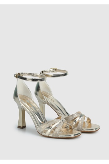 Provoq Gold Women's Heeled Sandals