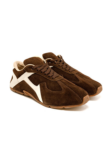 John May Kadın / Kız Sneaker ( Günlük) RC-25Y-187-MIU1005 John May Kahve Süet- Bej Süet