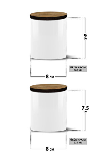 yeditepe hayat 4Pcs Salt Tea Sugar Coffee Storage Casco - Spice Rack Set - Model11