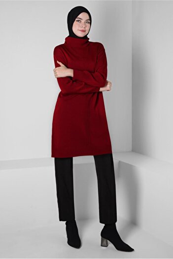 Alvina THROAT COLLAR KNIT TUNIC 44014