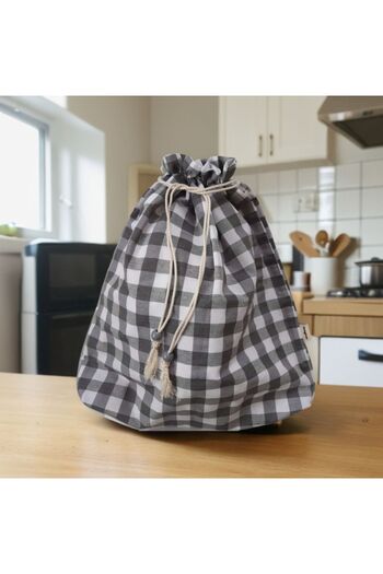 nazegram Gingham Bread Bag, Bread Bag