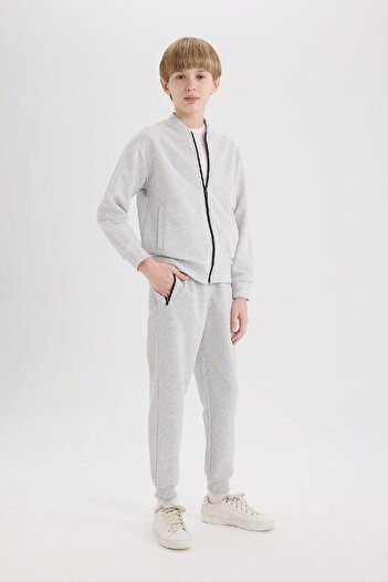 DeFacto Boy's Sweatpants - B5755A8/Gr400 Optic Lt Gray Melange