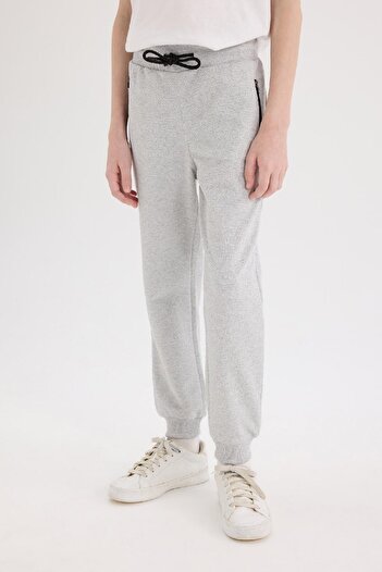 DeFacto Boy's Sweatpants - B5755A8/Gr400 Optic Lt Gray Melange