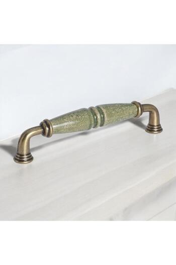 Porcellana Perla 12,8Cm-Porcelain Cabinet Drawer Furniture Handle Bathroom Kitchen Handle Kulb Child Handle Pearl 128mm -Stk0048