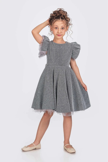 vestitino Girl's Evening Dress Tulle Detailed Glitter