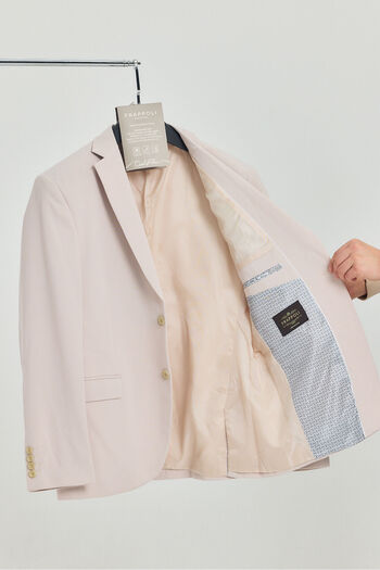 Frappoli Baselnaa Men's Light Gray Oversize Large Size Slim Fit Lined Buttoned Basic Blazer Jacket