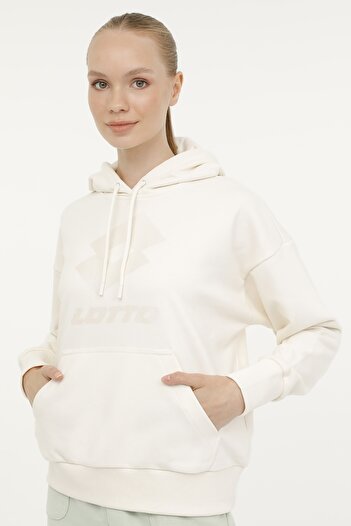 Lotto Γυναικείο φούτερ W-smart W Iv Sweat Hd 3pr Ανοιχτό Μπεζ