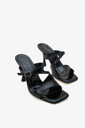 LOJO Women's Belt Buckle Detailed Heel Casual Slippers Ferlep