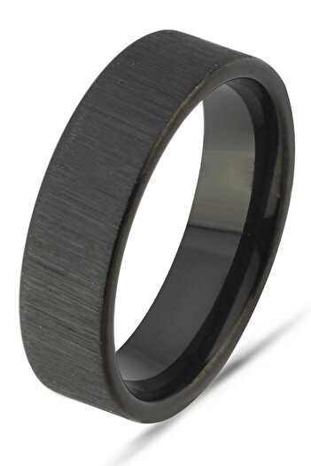 Takı Dükkanı 6mm Brushed Matte Plain Women Men Steel Wedding Band Ring Cl46