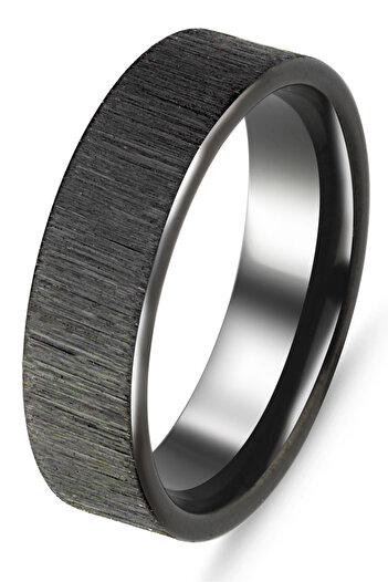 Takı Dükkanı 6mm Brushed Matte Plain Women Men Steel Wedding Band Ring Cl46