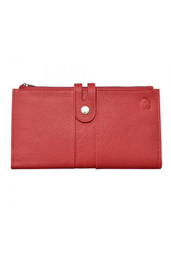 delis Women's Wallet, Milada Pt1226, Genuine Leather, Red