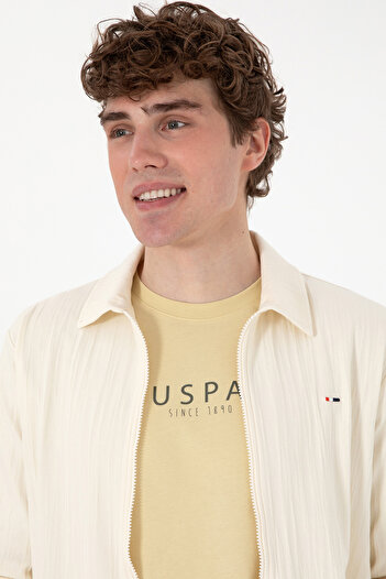 U.S. Polo Assn. Men's Cream Knitted Cardigan 50299754 -Vr071