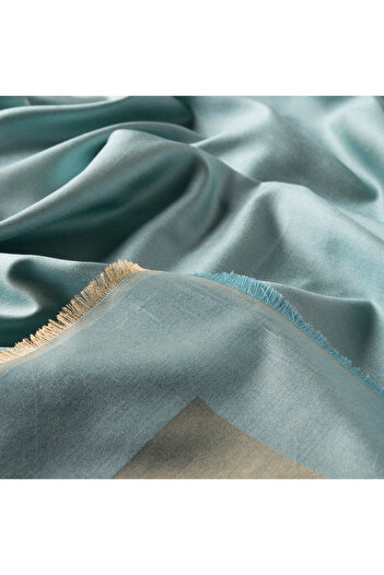 ipekevi Water Green Double Sided Silk Scarf