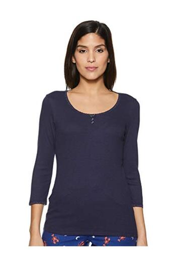 JOCKEY Relax 3/4 Sleeve Sleep Top RX13-0105-CNAVY