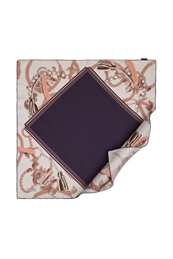 ipekevi Fig Purple Jewelry Box Tivil Silk Scarf