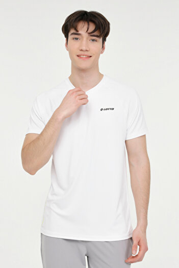 Lotto Men's White Short Sleeve T-Shirt - M-SIMPSON T-SH 4FX