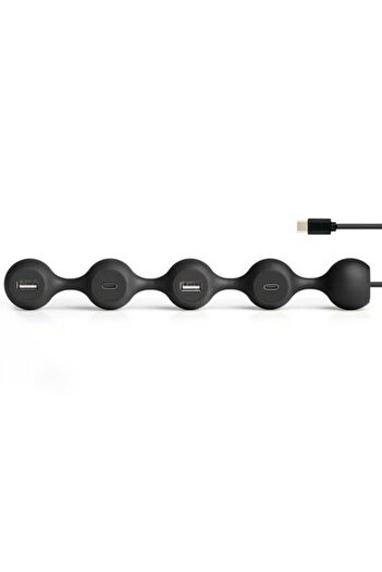 Lexon Peas Hub C Usb Çoğaltıcı Siyah