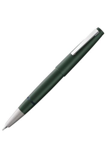Lamy 2000 Fiberglass 14K Gold Pine F Nib Fountain Pen and Notebook Set