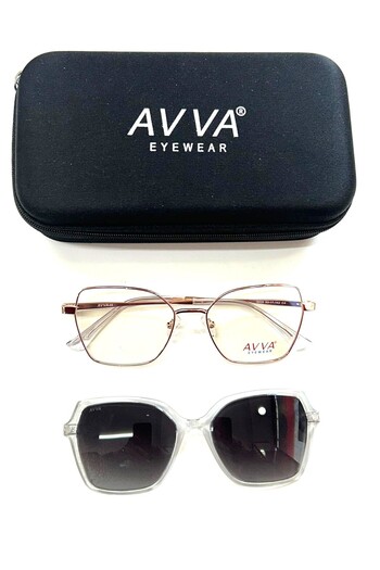 Avva 5605 C4 Women's Sunglasses with Polarized Clips
