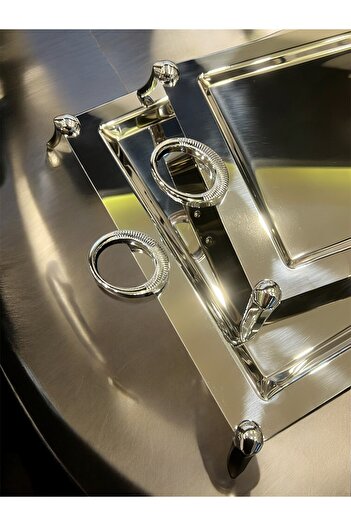 Tiamo Hatır Footed Tea and Coffee Tray Set of 2