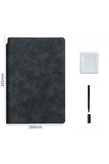 Choice 23*17 inches black 1 Pcs Reusable Whiteboard Notebook Set With Whiteboard Pen Erasing Cloth Leather