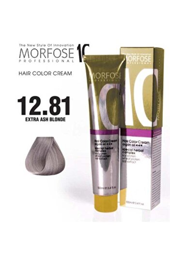 Morfose Morfose 10 Hair Color Cream Argan Oil 12.81 Extra Ash Blonde 100ml