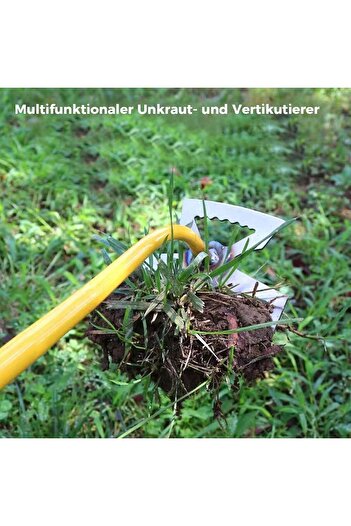 COOYA 2-Pack Yard Weeding Tool, Steel, With Handle, 11 Teeth, For Yard, Garden and Farm, Yellow