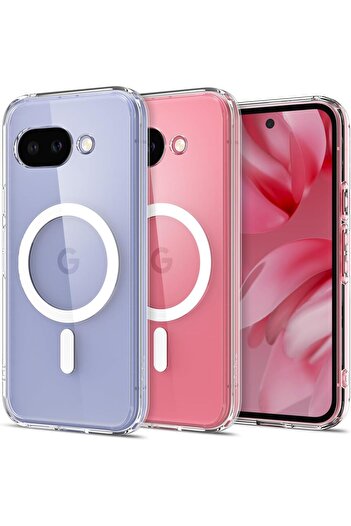 Spigen Ultra Hybrid MagFit for Google Pixel 9a case cover [MagSafe compatible] (2025) - Clear White
