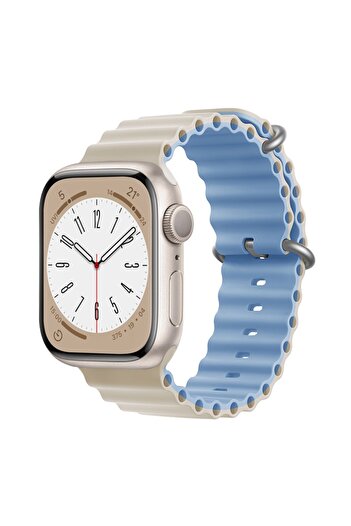 Generic Ocean Strap Compatible with Apple Watch Ultra 2 Strap 44/45/46/49 mm Soft Silicone Strap