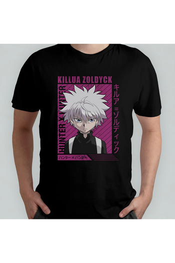 Pixxa Kilua Hunter X Hunter Unisex 100% бавовняна футболка з круглим вирізом, модель 2