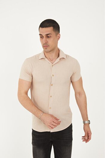 MFZ Giyim Plain Patterned Viscose Shirt-02