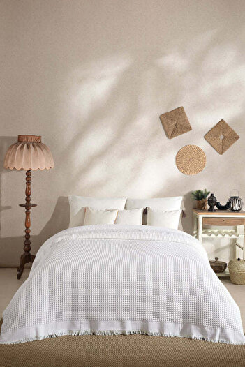 Elart Ruffle Pike Double (220X240 cm) White