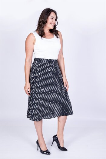 MYLİNE Bell Skirt with Elastic Back Waist