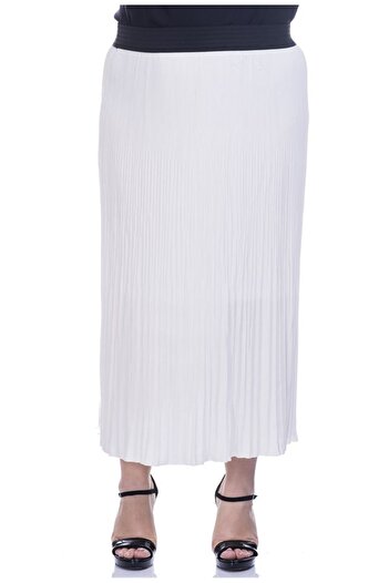 MYLİNE Matte Satin Pleated Skirt